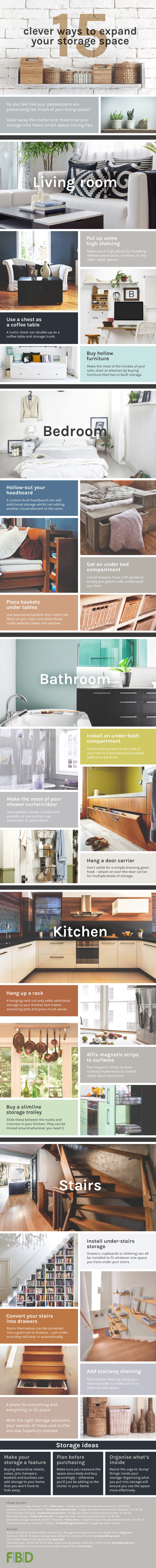 15 Clever Ways to Expand Your Storage Space 15 Clever Ways to Expand Your Storage Space Infographic